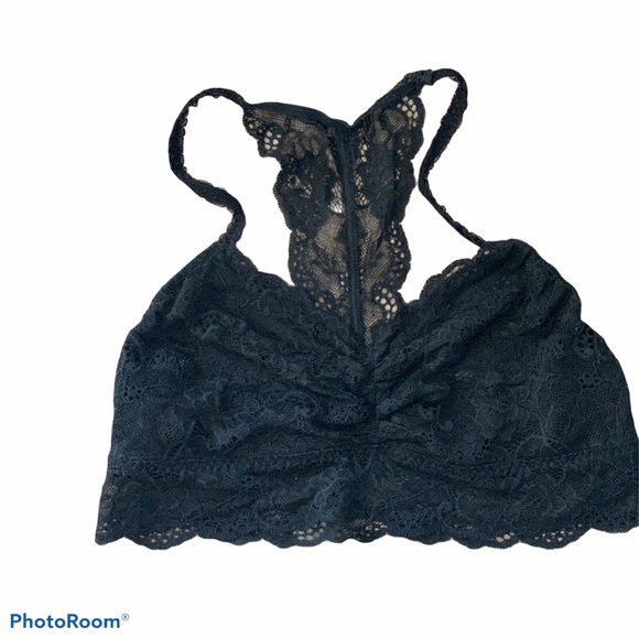 victoria secret black lace bralette